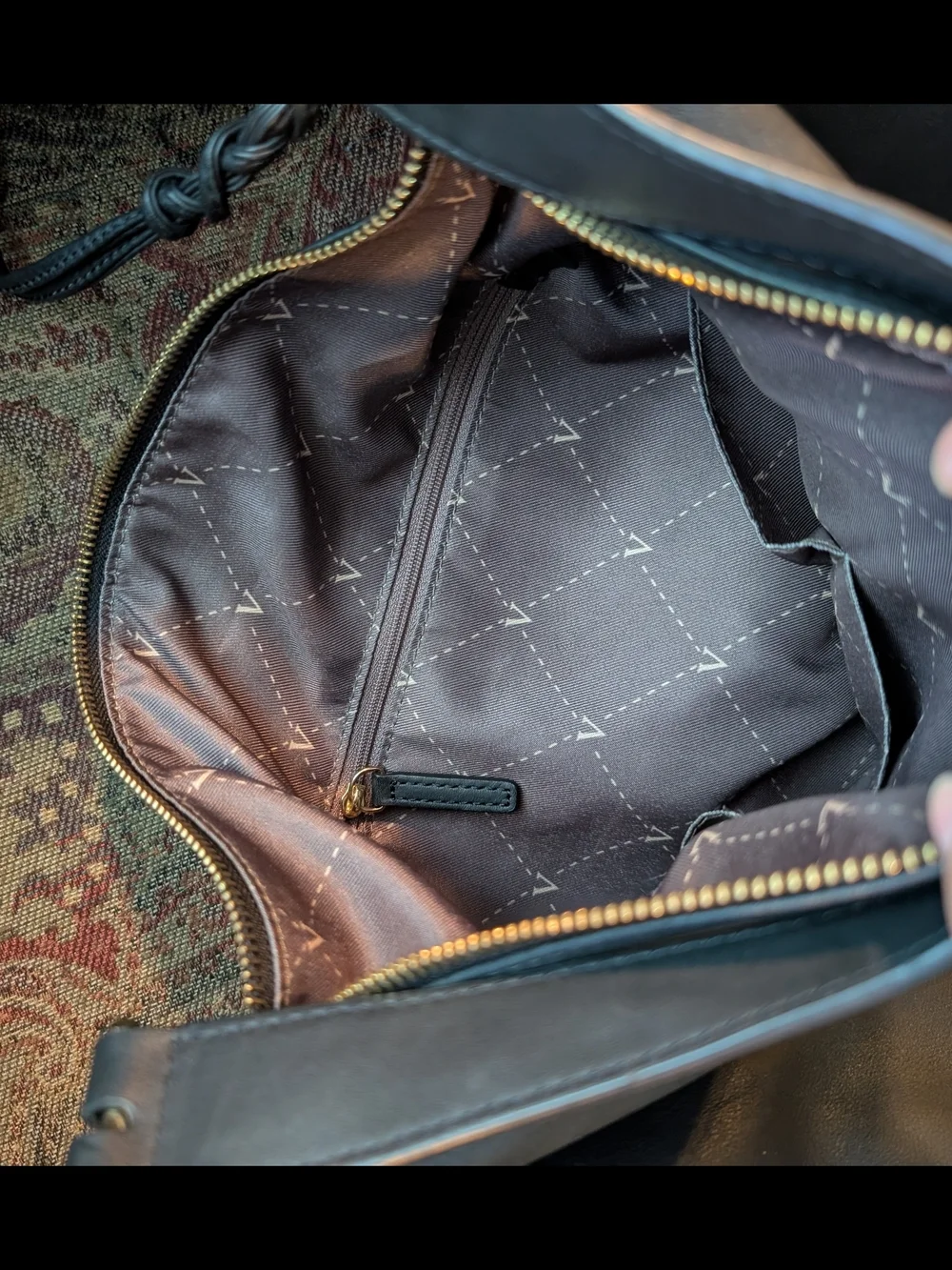 Vince Camuto Josie Black Leather Hobo Bag